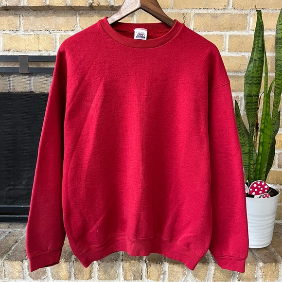 Vintage 80s-90'S BVD plain blank sweatshirt, made in the USA, men's size XL cotton black type Vintage Second Hand